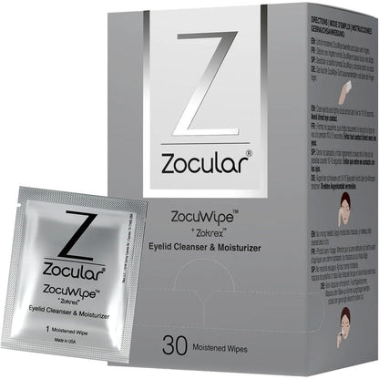 Zocular Zocuwipe Eyelid Cleansing Pads front packaging view