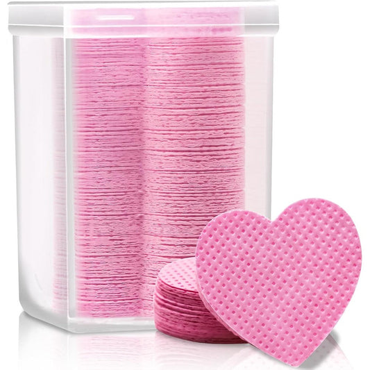 Embagol eyelash extension glue wipes front view in clear plastic box