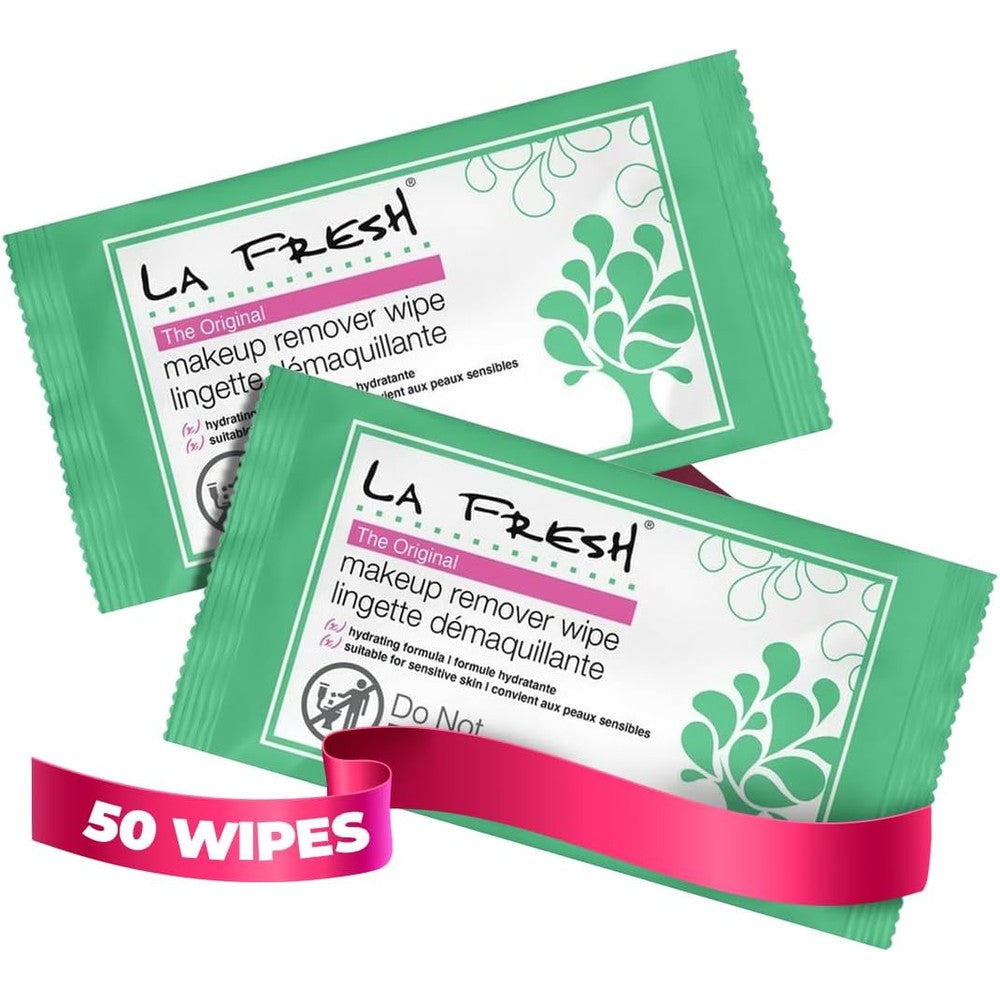 La Fresh makeup remover cleansing travel wipes 50 count box front view