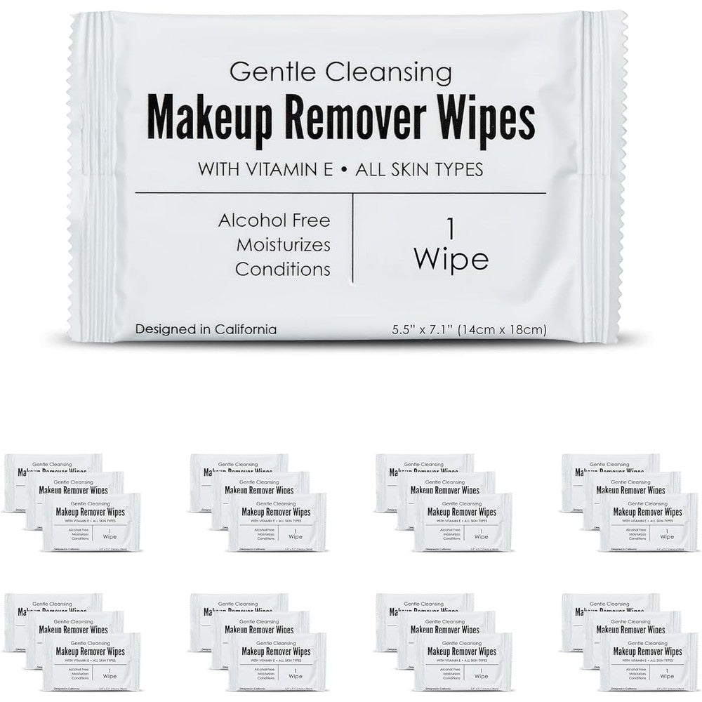 World Amenities makeup remover wipes front packaging view