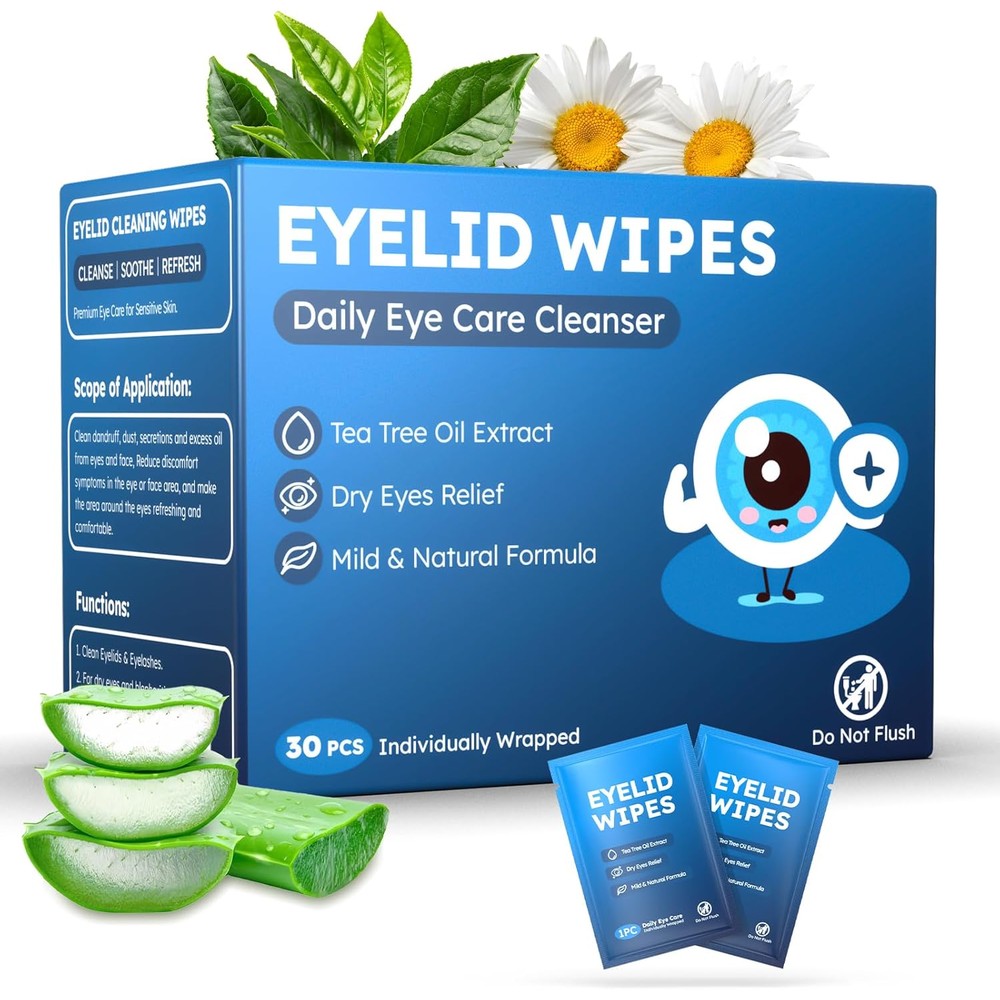 Prociv Eyelid And Lash Wipes box front view for dry eye relief