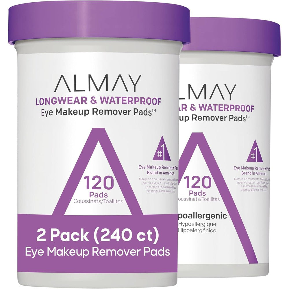 Almay Longwear and Waterproof Eye Makeup Remover Pads front view
