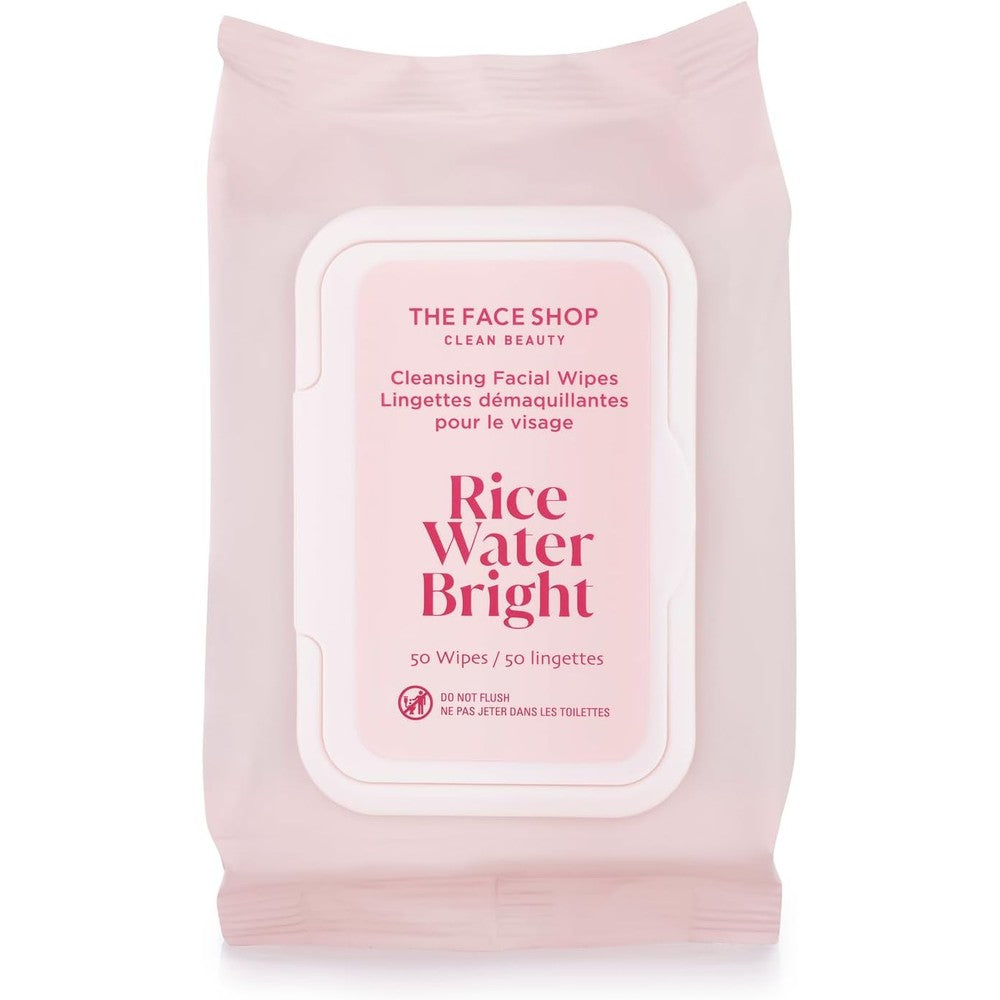 The Face Shop Rice Water Bright Cleansing Wipes front packaging view