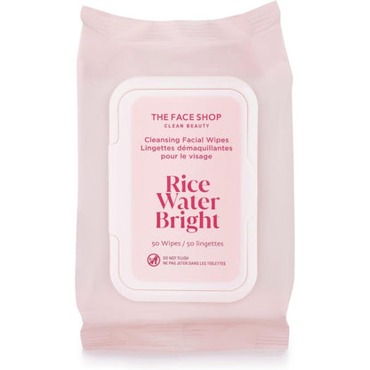 The Face Shop Rice Water Bright Cleansing Wipes front packaging view