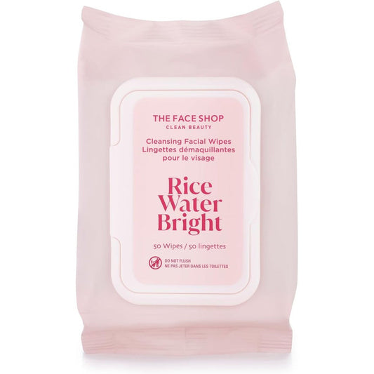 The Face Shop Rice Water Bright Cleansing Wipes front packaging view