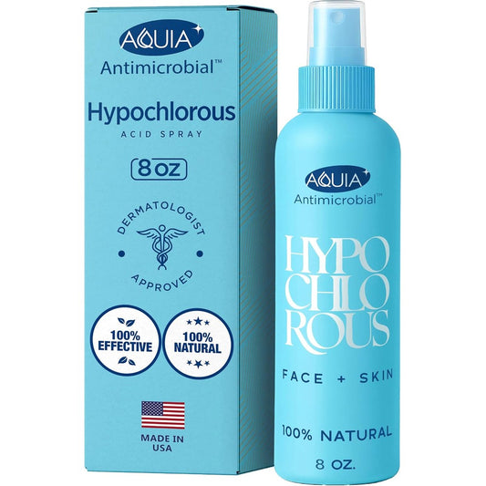 Aquia Hypochlorous Acid Spray 8 Fluid Ounces front packaging