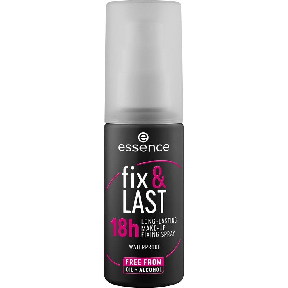 Essence Fix and Last 18H Long-Lasting Makeup Fixing Spray front view bottle