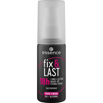 Essence Fix and Last 18H Long-Lasting Makeup Fixing Spray front view bottle