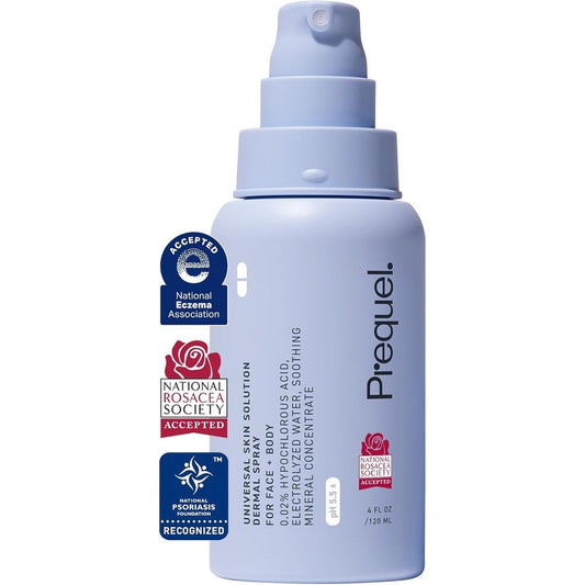 Prequel Skin Universal Skin Solution Hypochlorous Acid Spray bottle front view