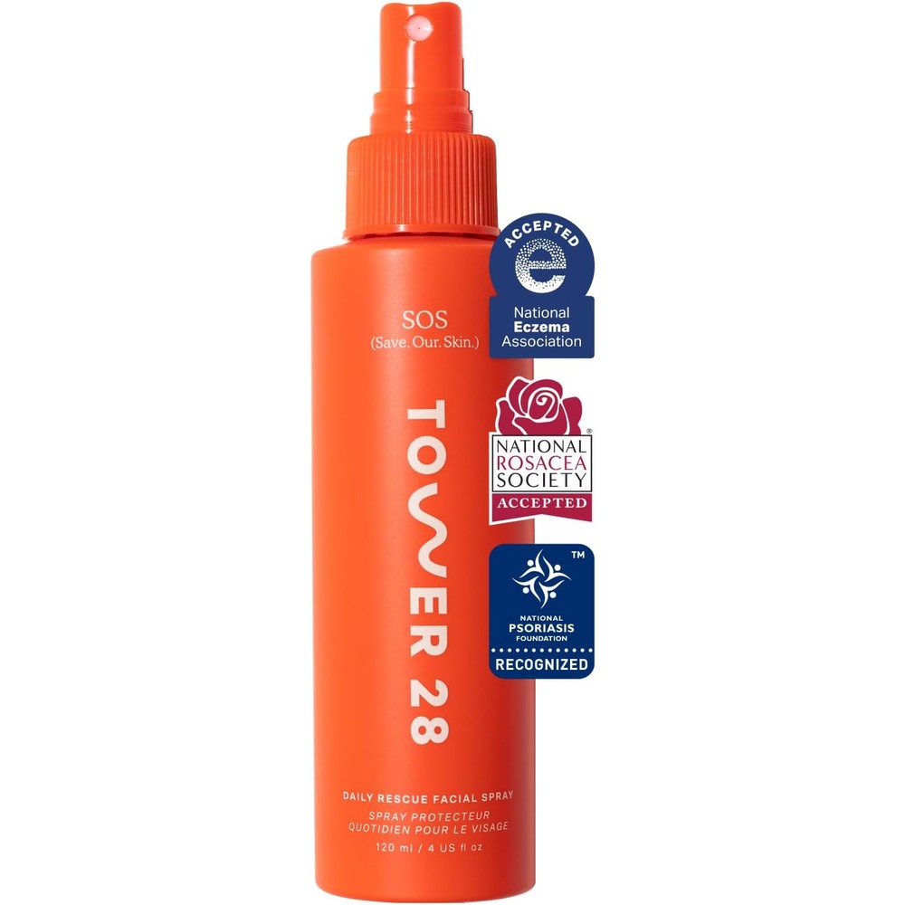 Tower 28 SOS Daily Rescue Facial Spray front view 4 fluid ounces