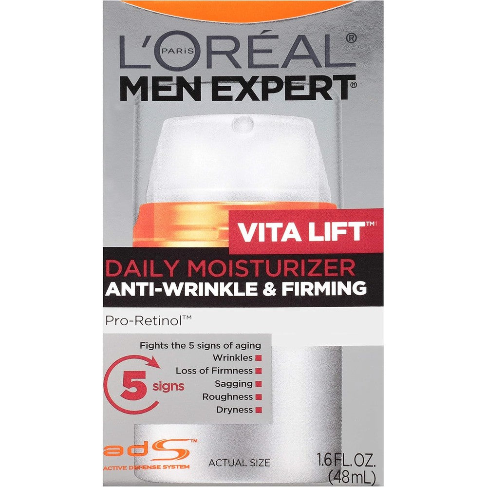 L'Oreal Paris Men Expert Vitalift anti-wrinkle moisturizer front packaging view