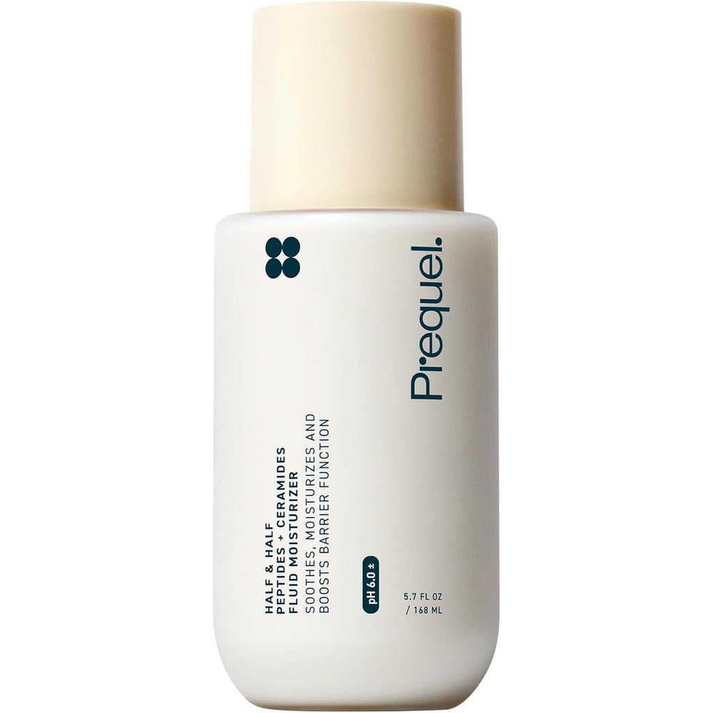 Prequel Skin Half and Half Fluid Moisturizer front view bottle