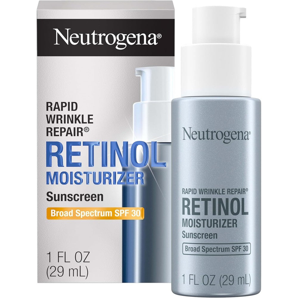 Neutrogena Rapid Wrinkle Repair Retinol Moisturizer SPF 30 front view pump bottle
