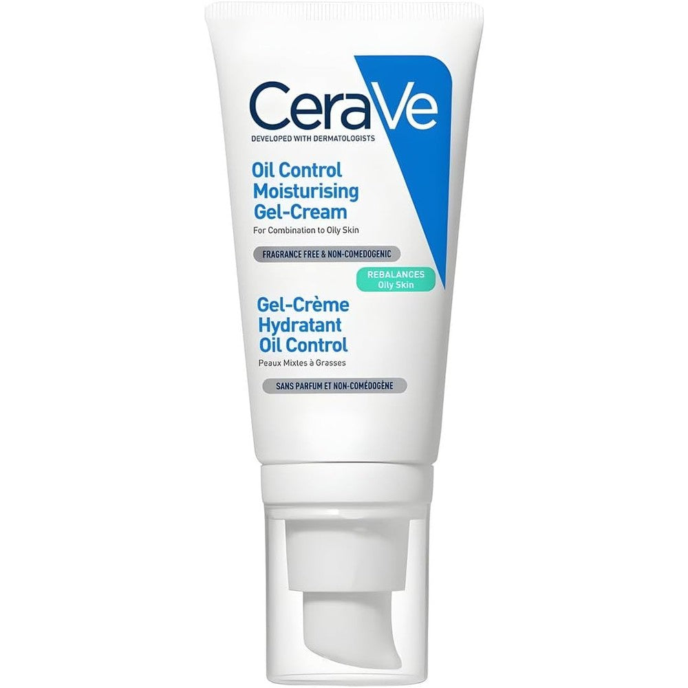 CeraVe Oil Control Moisturizing Gel Cream 52ml front view packaging for oily skin care.