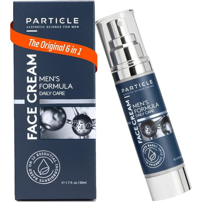 Particle 6-in-1 Face Cream for Men front view bottle daily moisturizing routine