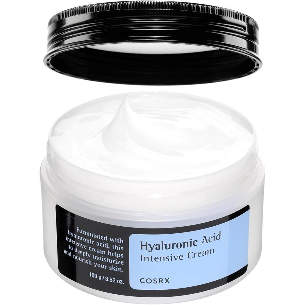 COSRX Hyaluronic Acid Intensive Cream 100g front view container for dry skin hydration