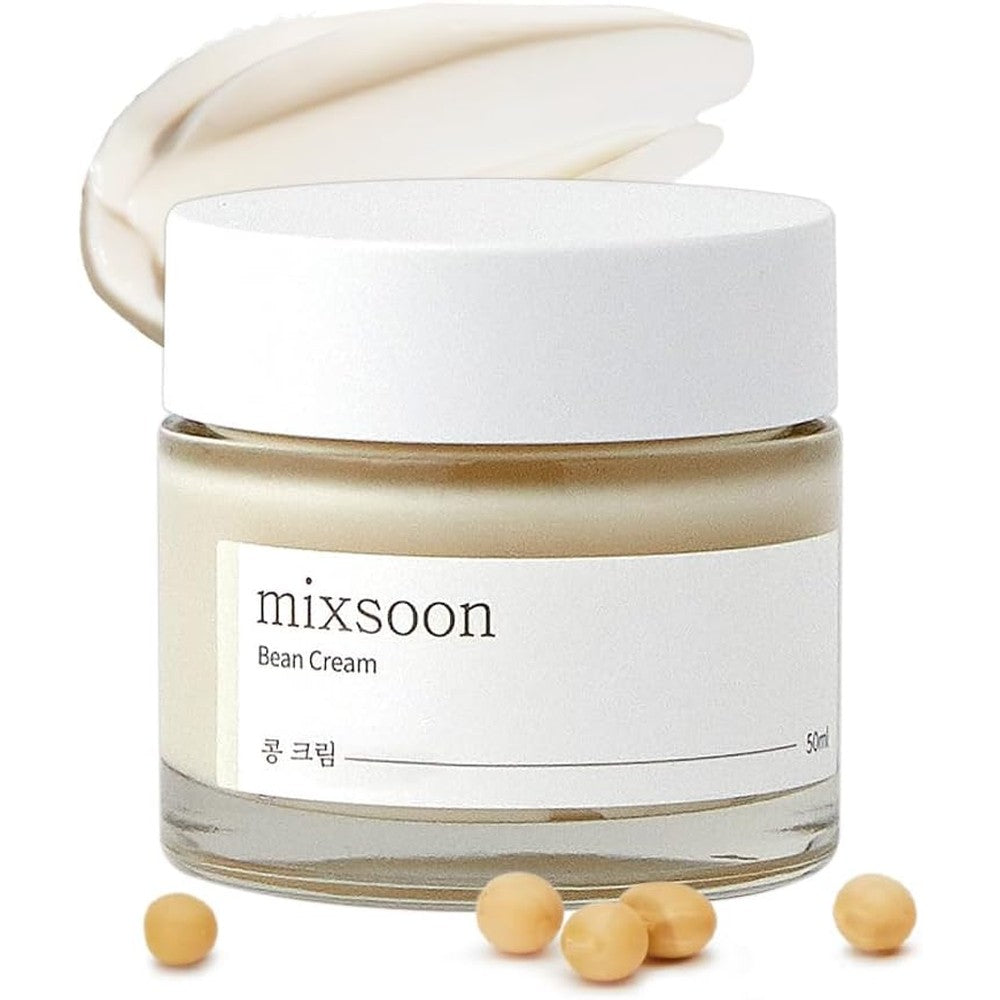 Mixsoon Bean Cream 50ml front view jar showing authentic Korean skincare packaging