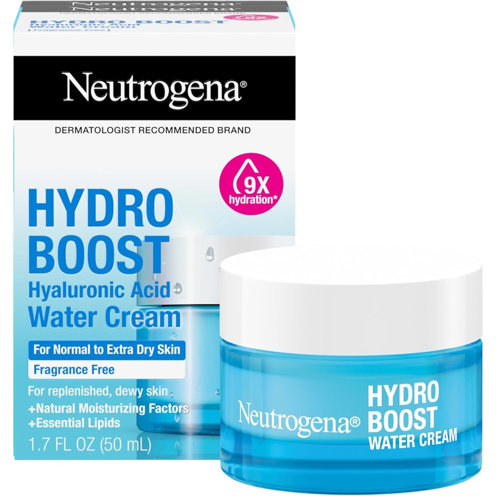 Neutrogena Hydro Boost skincare set with water cream and gel cleanser duo