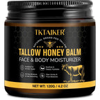 TKTALKER Beef Tallow And Honey Balm front view container jar