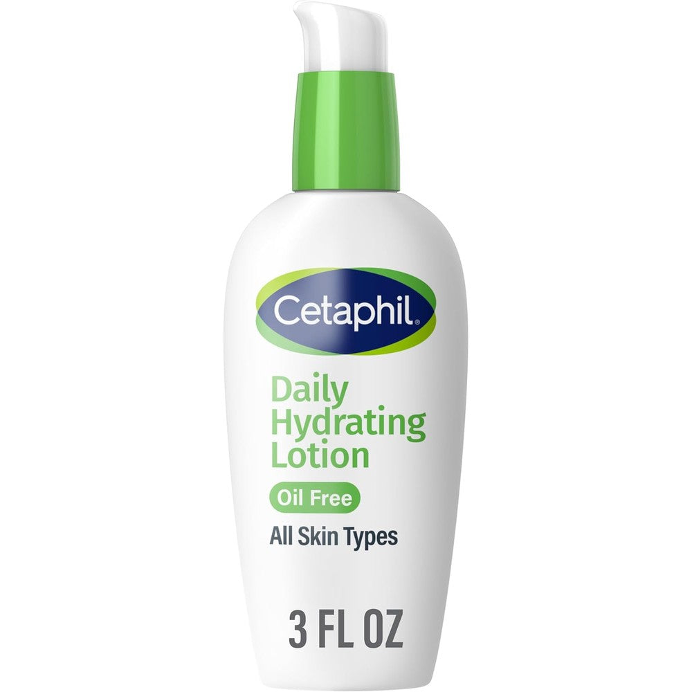Cetaphil Daily Hydrating Lotion front view showcasing the 3 fluid ounce USA import bottle.