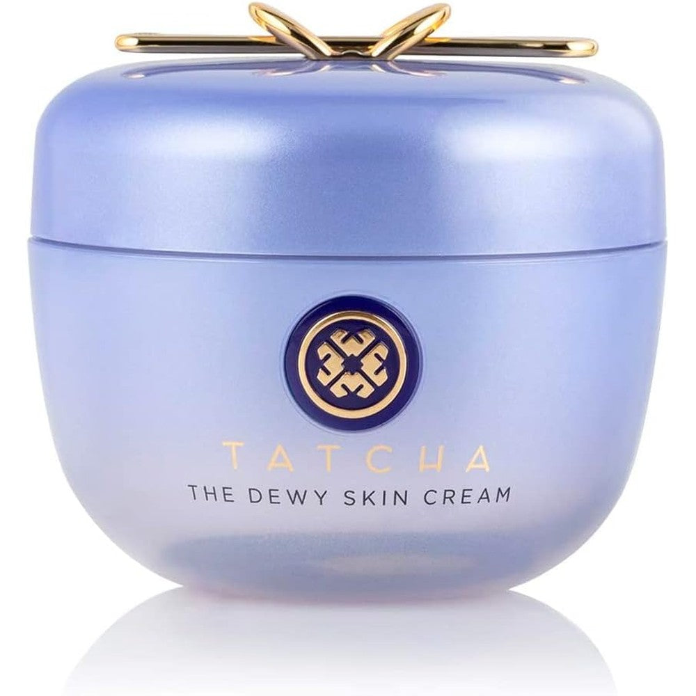 Tatcha The Dewy Skin Cream rich moisturizer purple jar front view