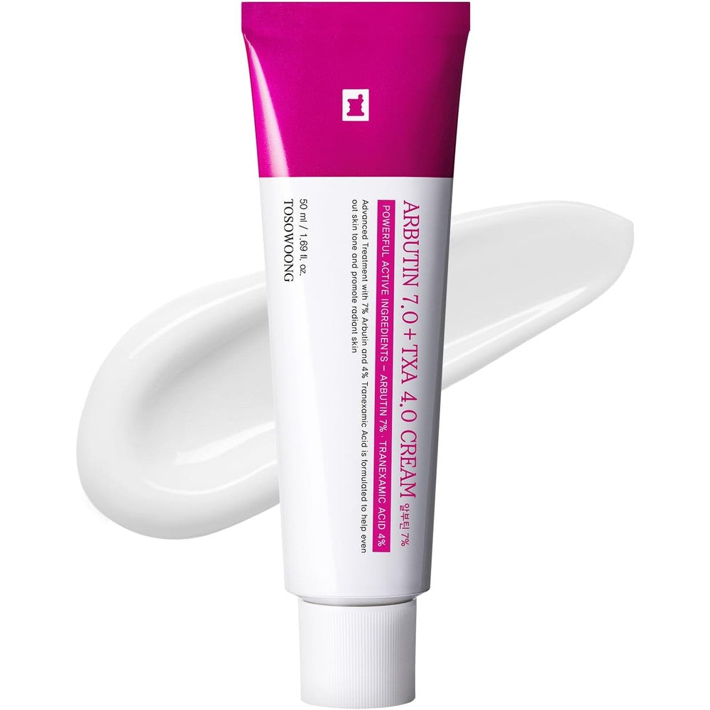 TOSOWOONG Arbutin Seven Percent and Tranexamic Acid Four Percent Cream front view for hyperpigmentation treatment