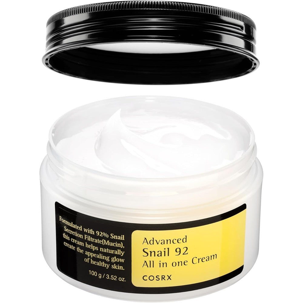 Cosrx Advanced Snail 92 All In One Cream front view jar daily gel moisturizer