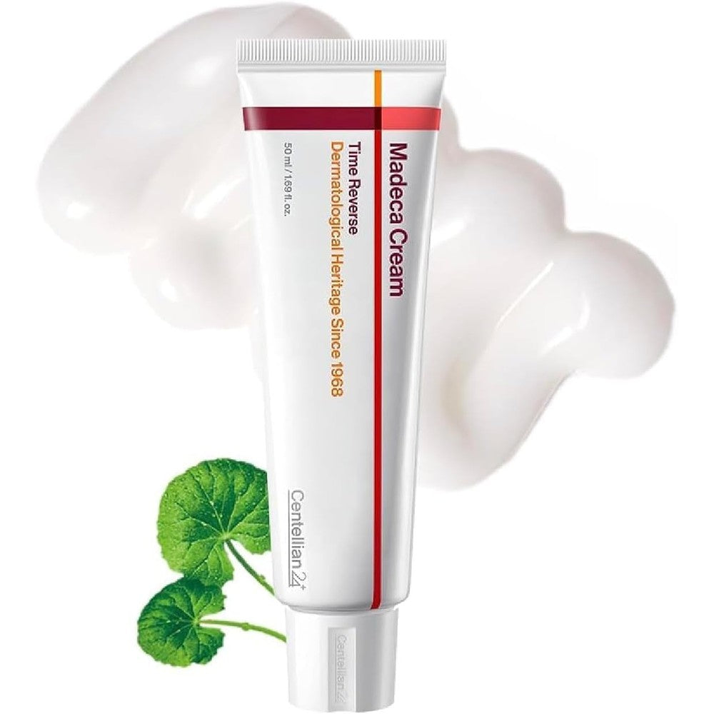 Centellian 24 Madeca Cream Time Reverse fifty milliliters front view showing the product tube packaging.