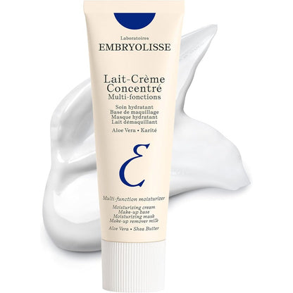 Embryolisse Lait-Crème Concentré 75ml aluminum tube front view showing iconic blue design for hydration moisturizer