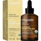 Cliganic Organic Evening Primrose Oil front view amber glass bottle