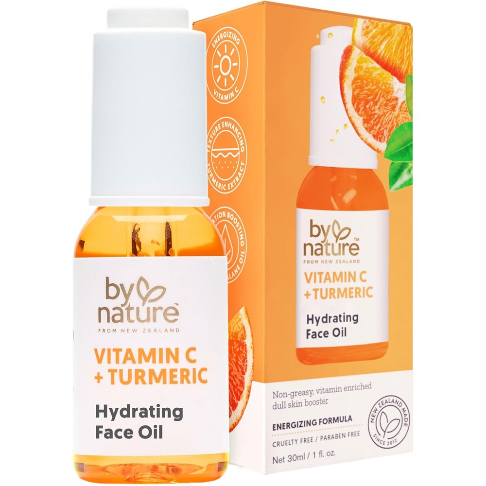 By Nature Brightening and Hydrating Face Oil front view for glowing skin