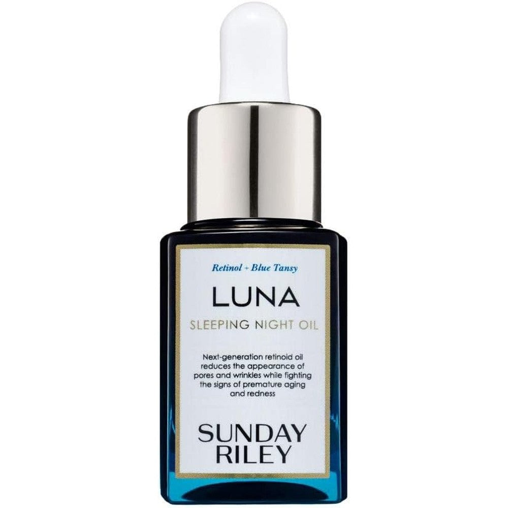 Sunday Riley Luna Retinol Sleeping Anti Aging Night Face Oil front view bottle