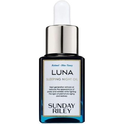 Sunday Riley Luna Retinol Sleeping Anti Aging Night Face Oil front view bottle