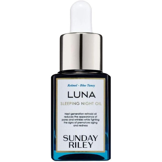 Sunday Riley Luna Retinol Sleeping Anti Aging Night Face Oil front view bottle