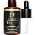 The Organic Forest USDA organic grapeseed oil front view of 1 fluid ounce bottle