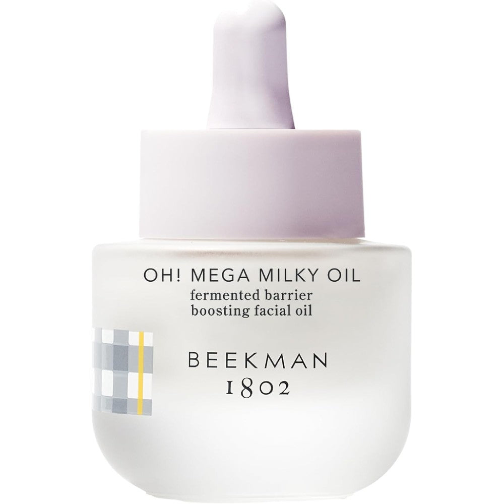 Beekman 1802 Oh Mega Milky Facial Oil front view bottle for skin barrier repair