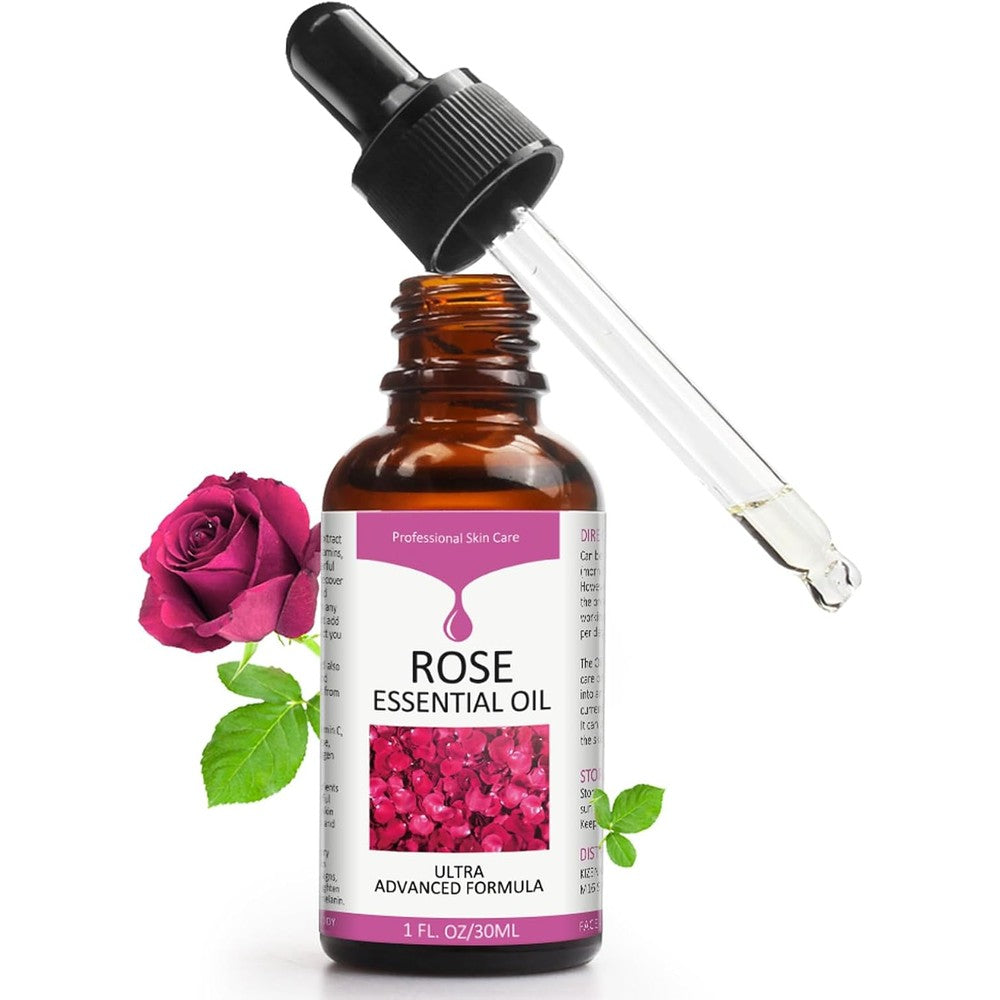 BabyFaceDiary Rose Essential Oil face moisturizer bottle front view for anti aging skincare