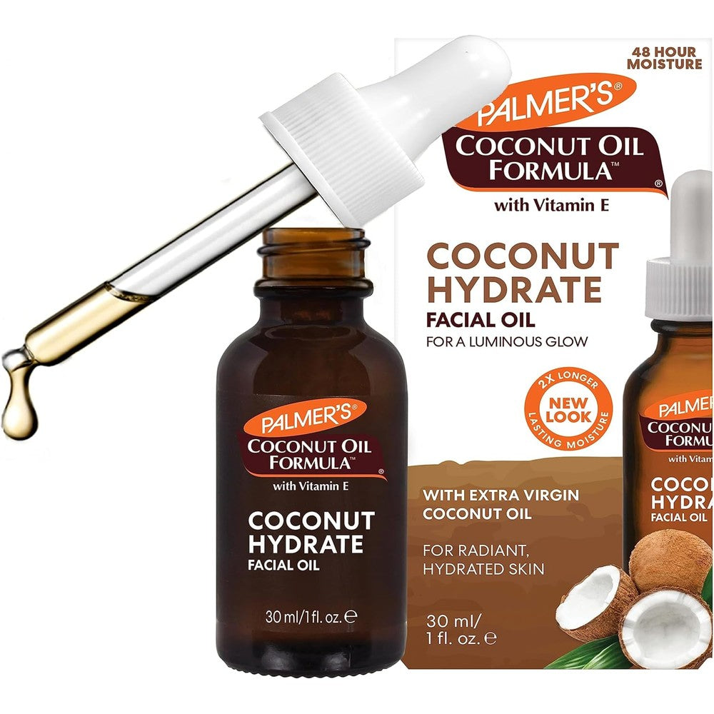 Palmer's Coconut Oil Formula Monoi Luminous Hydration Facial Oil front view bottle for radiant skin