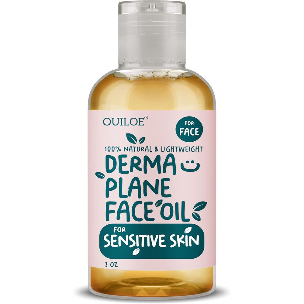 Ouiloe Dermaplane Face Shaving Oil front view bottle for sensitive skin dermaplaning