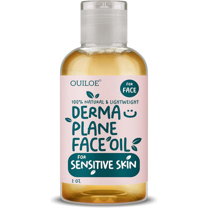 Ouiloe Dermaplane Face Shaving Oil front view bottle for sensitive skin dermaplaning