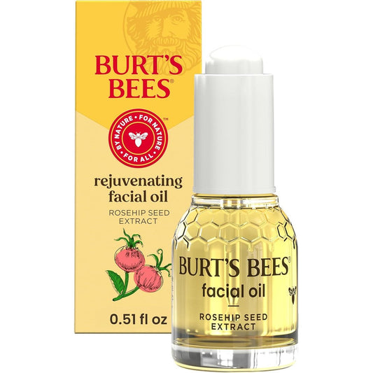 Burt's Bees Complete Nourishment Facial Oil front view bottle for anti aging skincare
