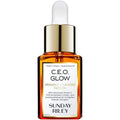 Sunday Riley CEO Glow facial oil front view in amber glass bottle