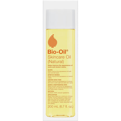 Bio-Oil Natural Skincare Oil 6.7 Fluid Ounces front packaging view for scar treatment