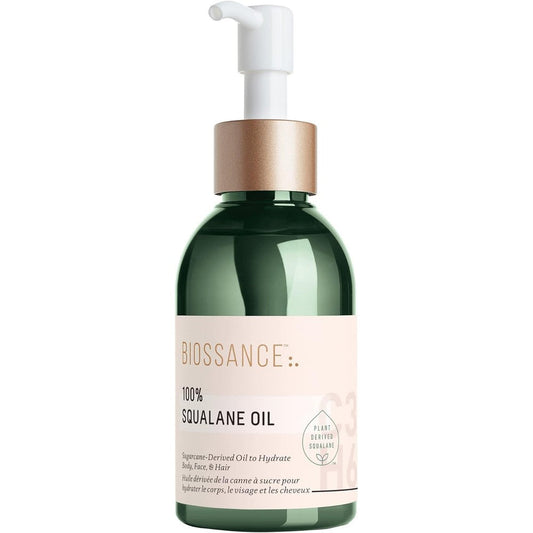 Biossance 100 Percent Squalane Oil front view bottle for weightless facial hydration