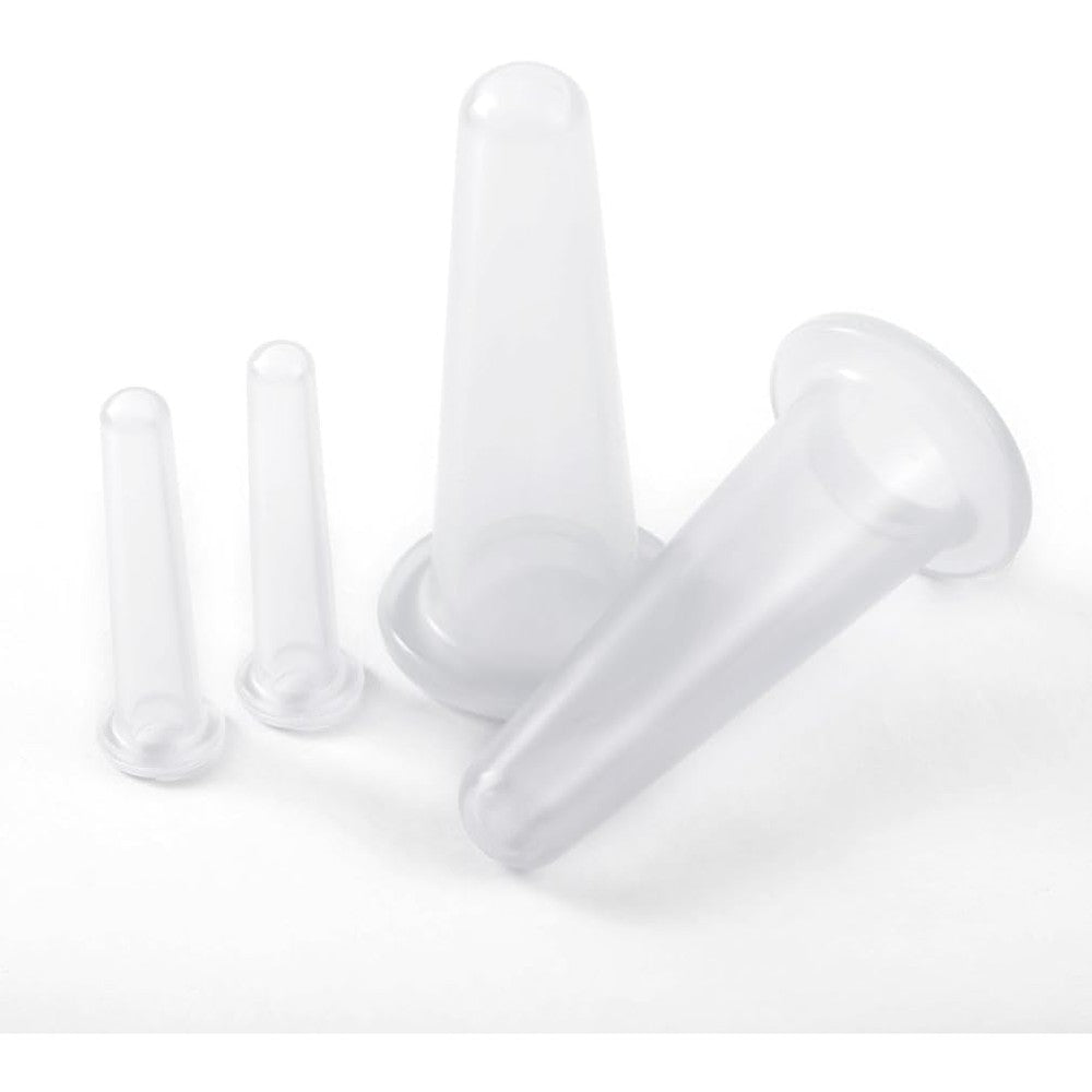 BWESOO transparent silicone facial cupping set front view for skin tightening