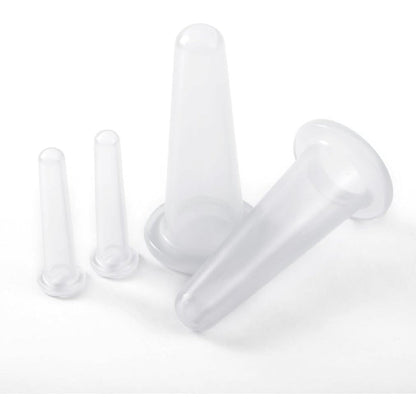 BWESOO transparent silicone facial cupping set front view for skin tightening