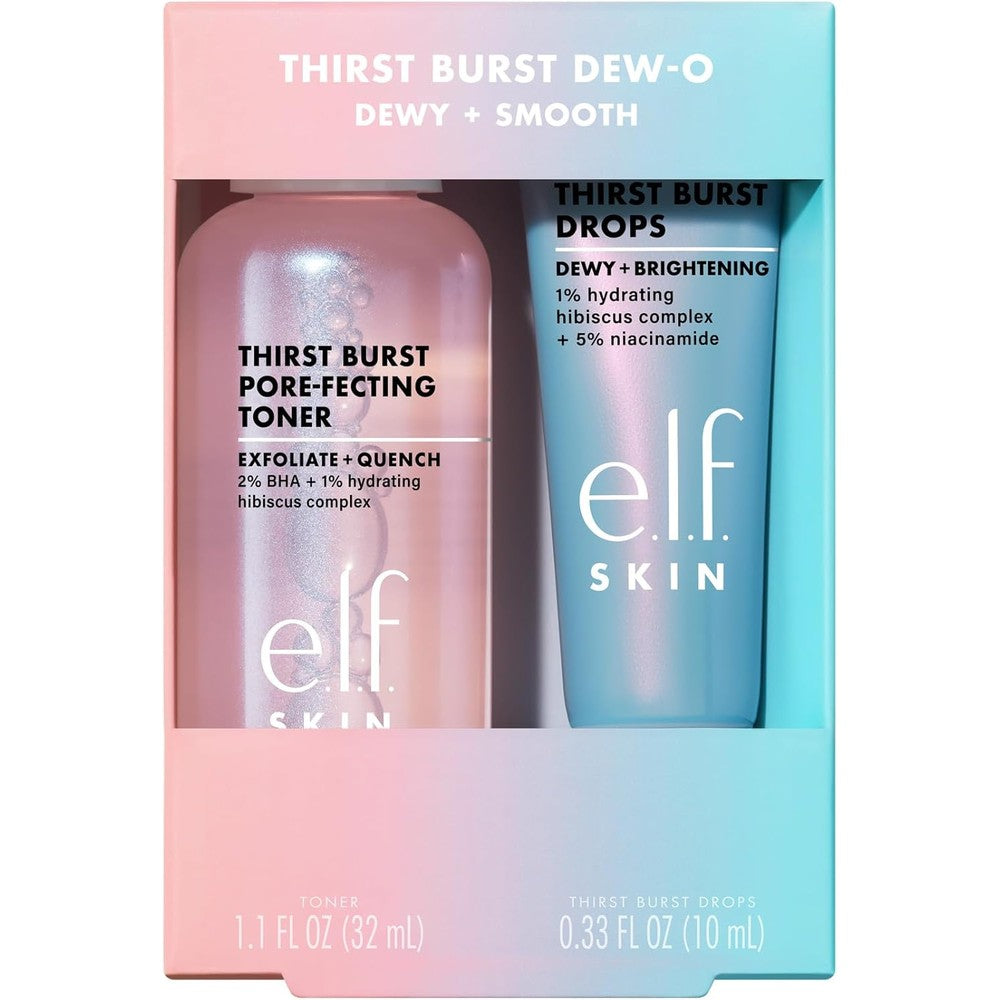 e.l.f. SKIN Thirst Burst Dew-O travel-sized skincare set with toner and hydrating serum