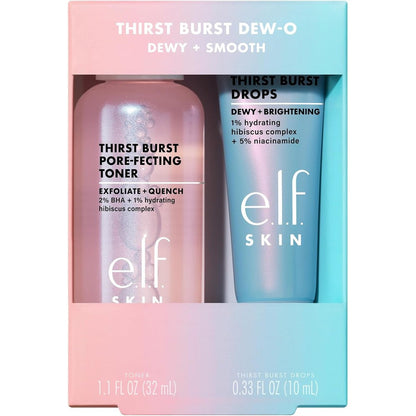e.l.f. SKIN Thirst Burst Dew-O travel-sized skincare set with toner and hydrating serum