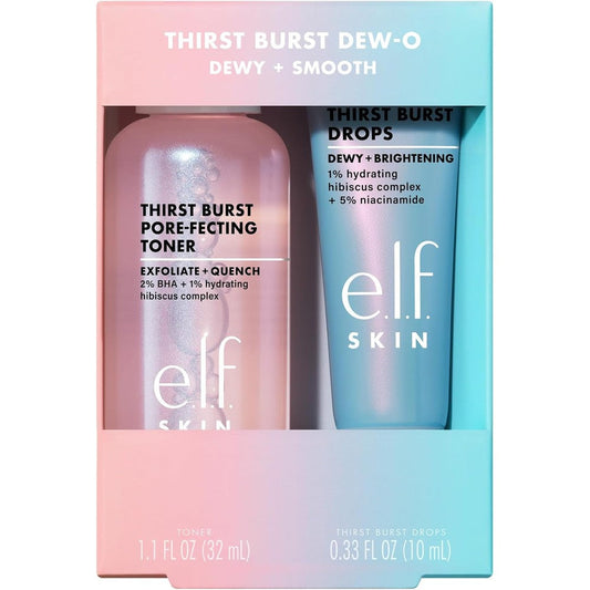 e.l.f. SKIN Thirst Burst Dew-O travel-sized skincare set with toner and hydrating serum