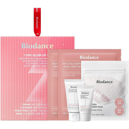 Biodance 7 Day Glow Up Kit front packaging displaying the complete glass skin routine set.